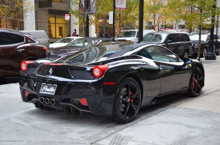 Matt LeBlanc Ferrari parked outside in the street of LA